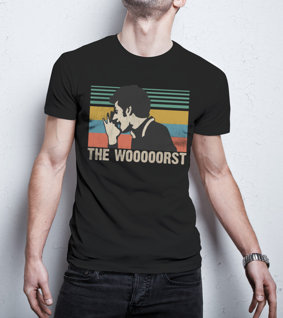 The Wooooorst Jean Ralphio Vintage Style Parks And Recreation Retro Stripes T-Shirt