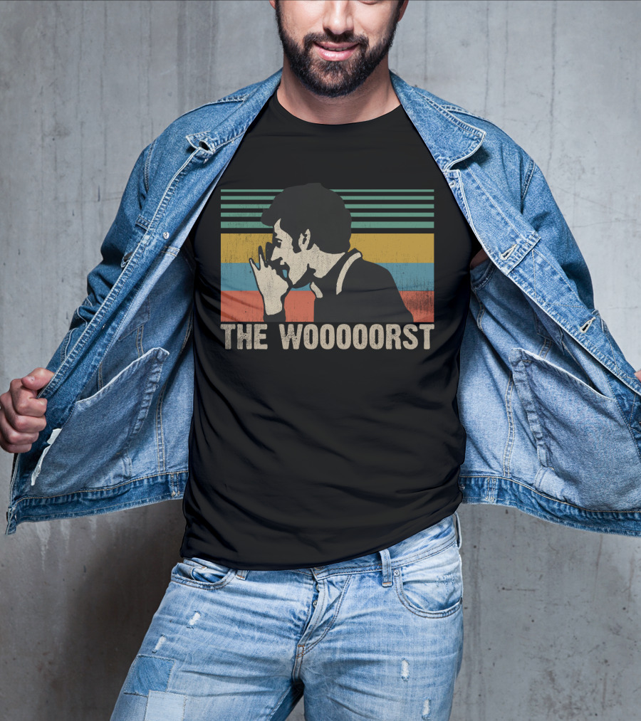 The Wooooorst Jean Ralphio Vintage Style Parks And Recreation Retro Stripes T-Shirt