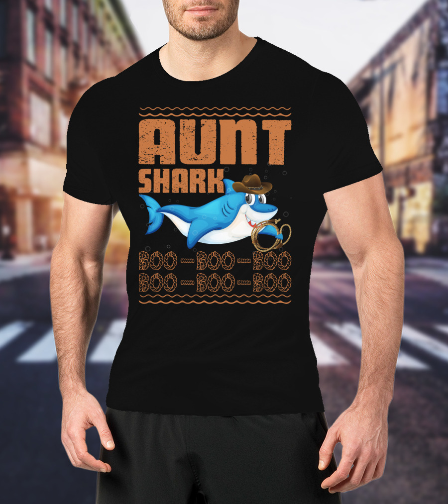 Auntie Shark Boo Boo Boo Halloween Aunt T-Shirt