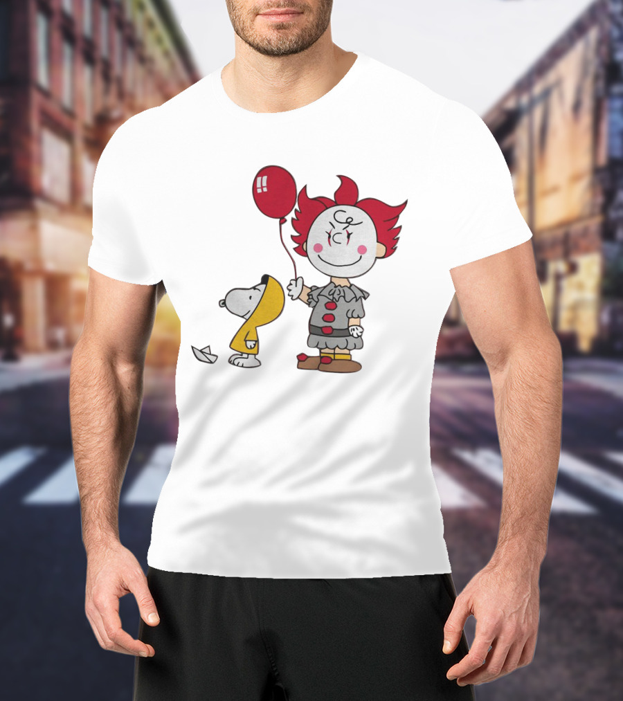 Charlie IT Snoopy Georgie Funny Horror Movie Fans T-Shirt