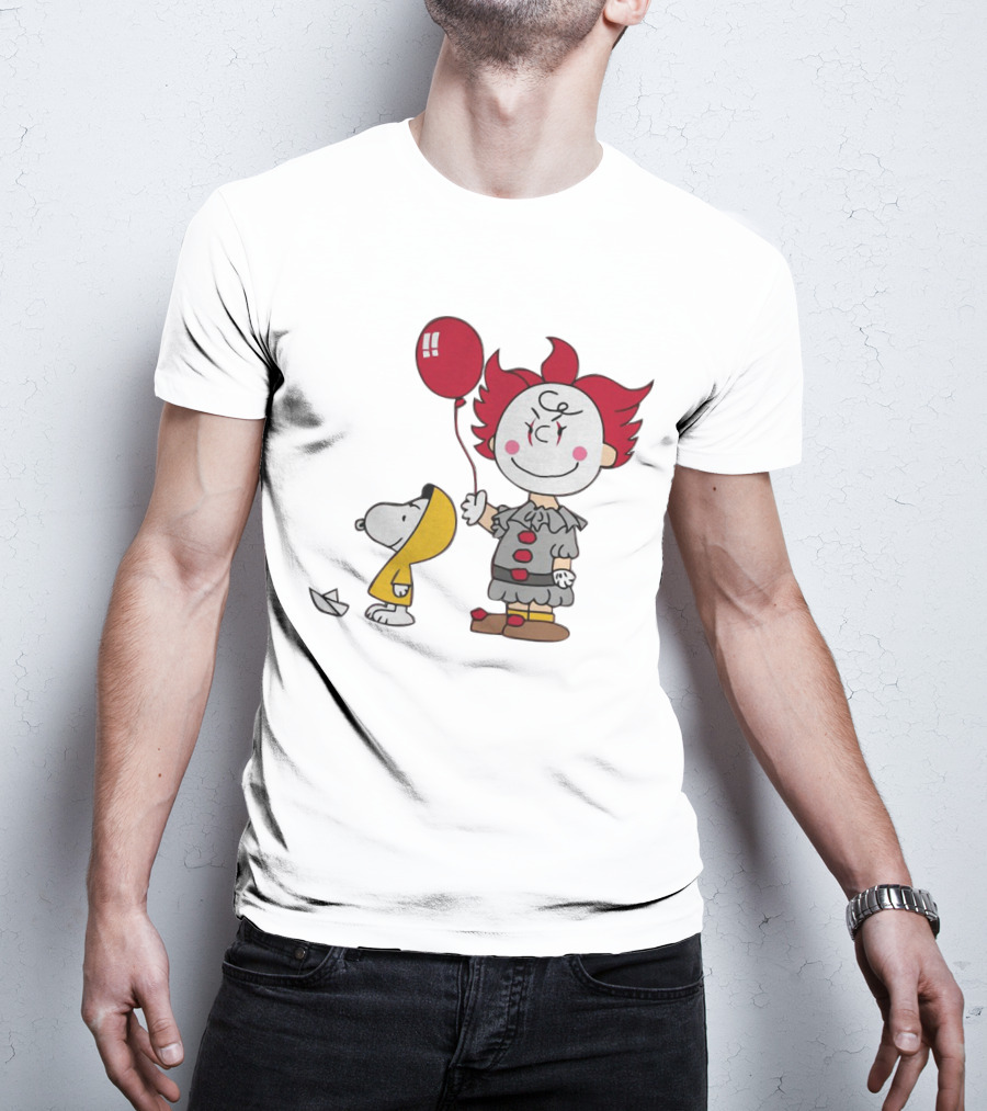 Charlie IT Snoopy Georgie Funny Horror Movie Fans T-Shirt
