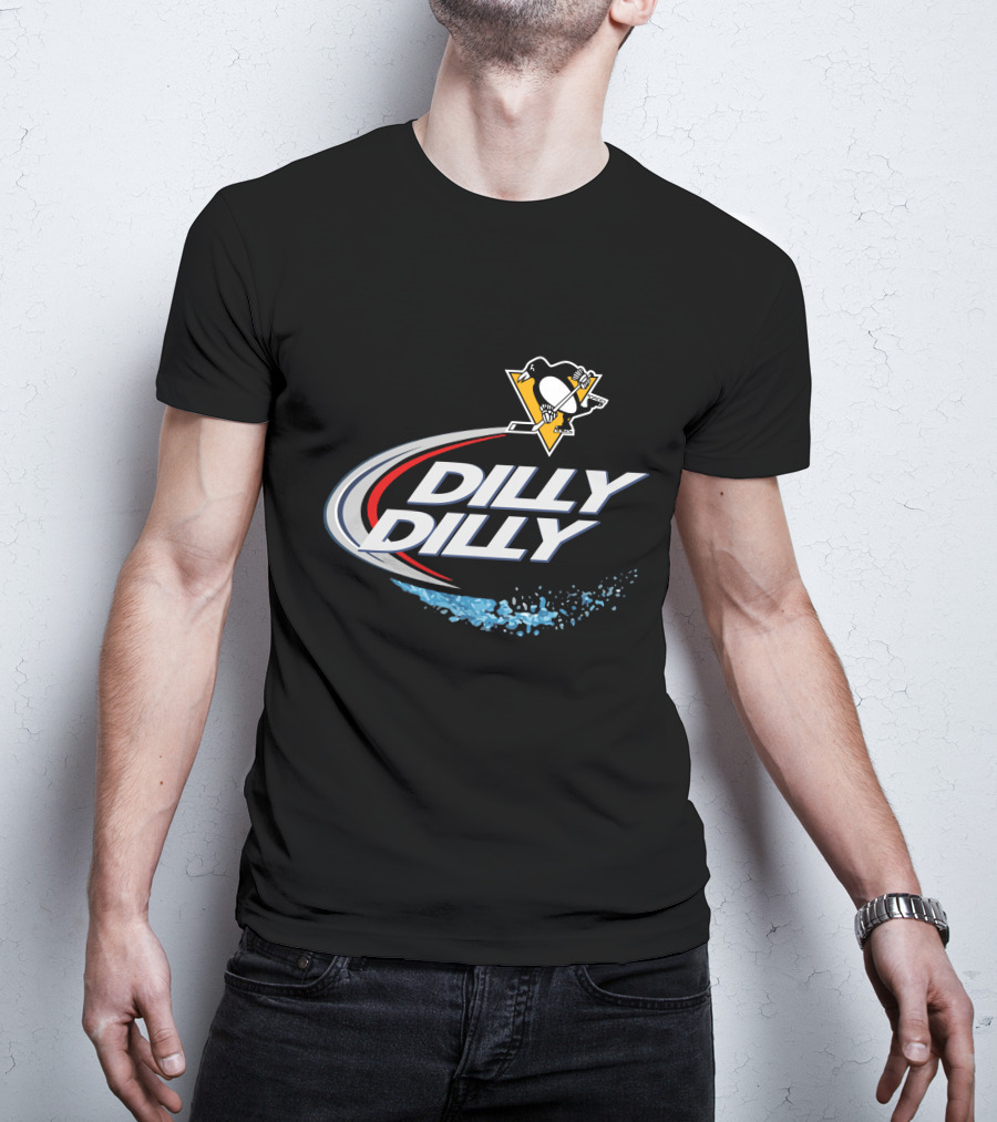 Dilly Dilly Penguins Hockey Logo And Swoosh T-Shirt