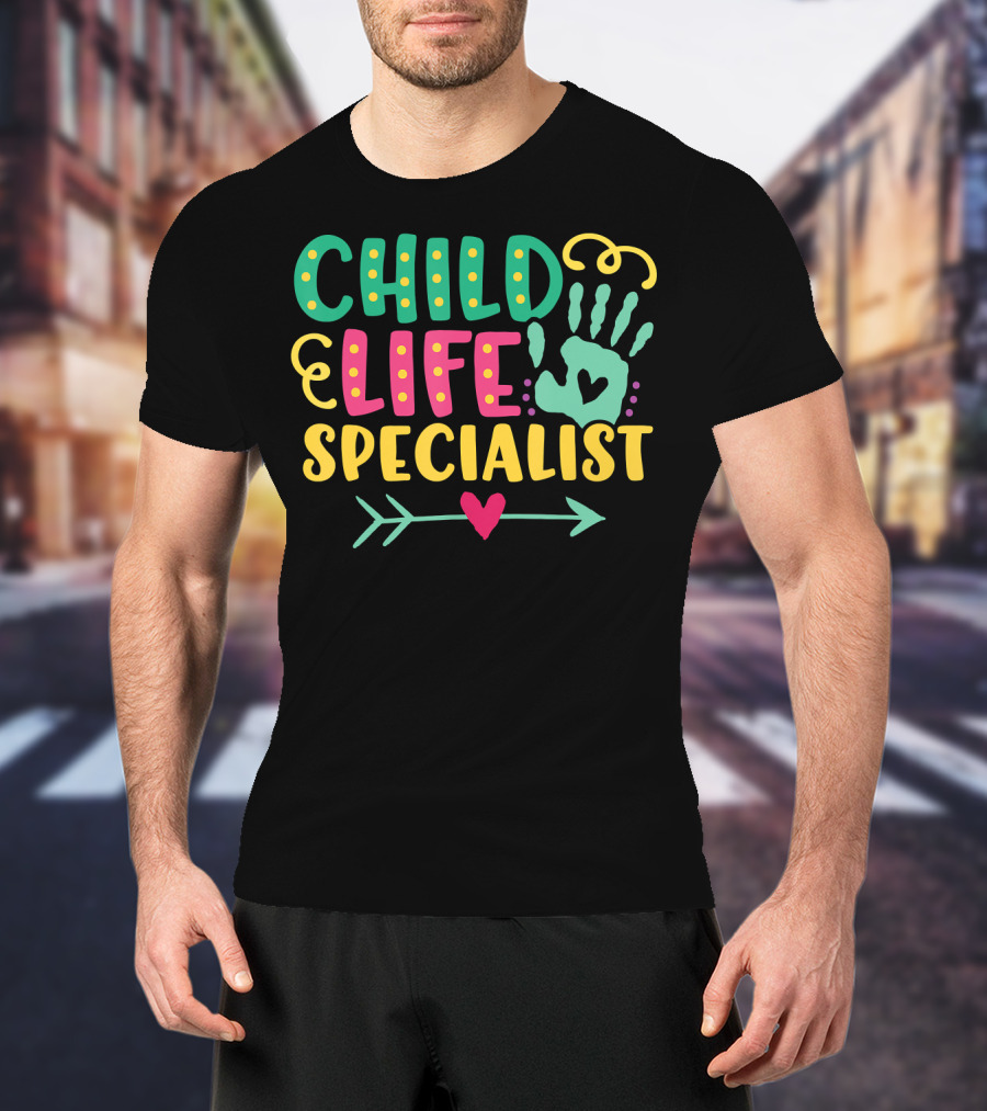 Child Life Specialist Pediatric Hospital Care Heart Arrow T-Shirt