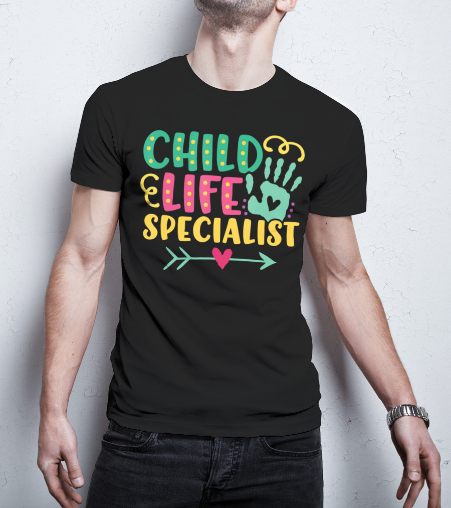 Child Life Specialist Pediatric Hospital Care Heart Arrow T-Shirt