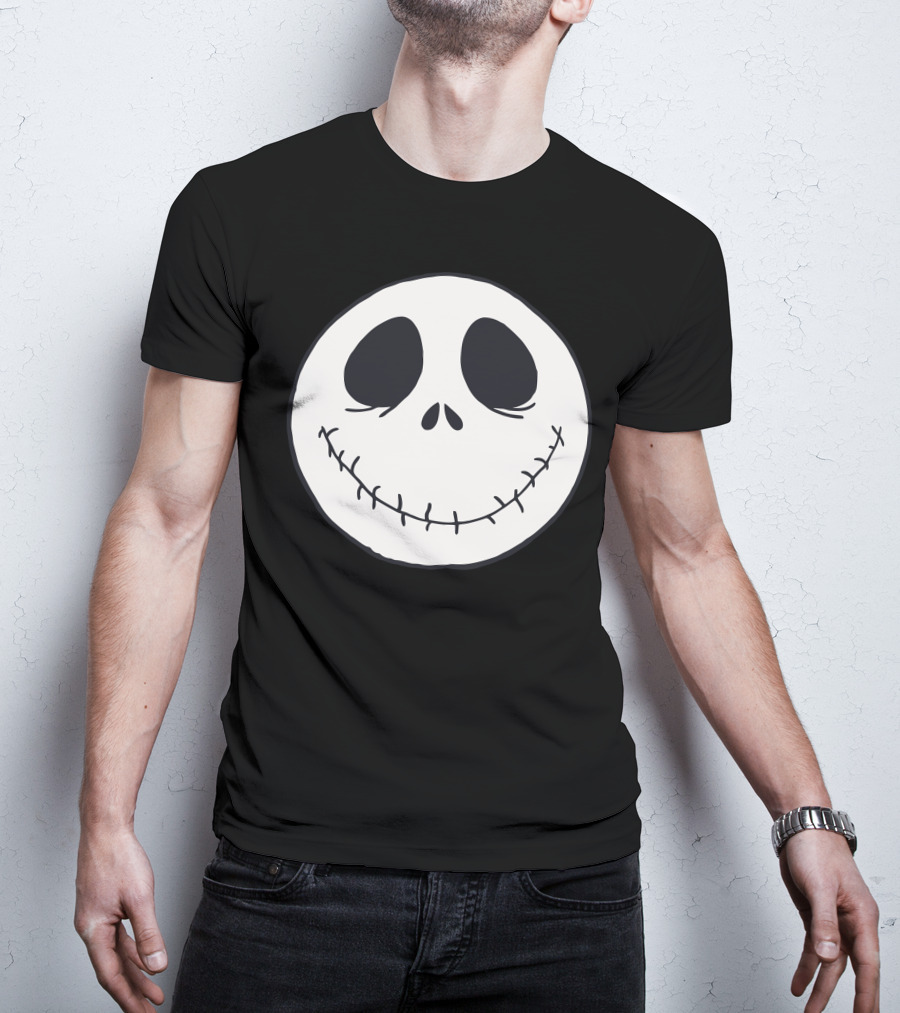 Jack Skellington Smiling Face Icon Nightmare Before Christmas T-Shirt