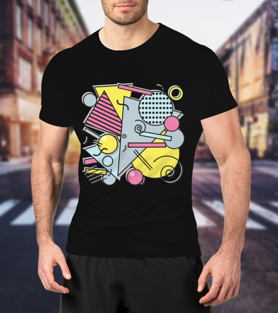 80s Memphis Geometric Abstract Shapes T-Shirt