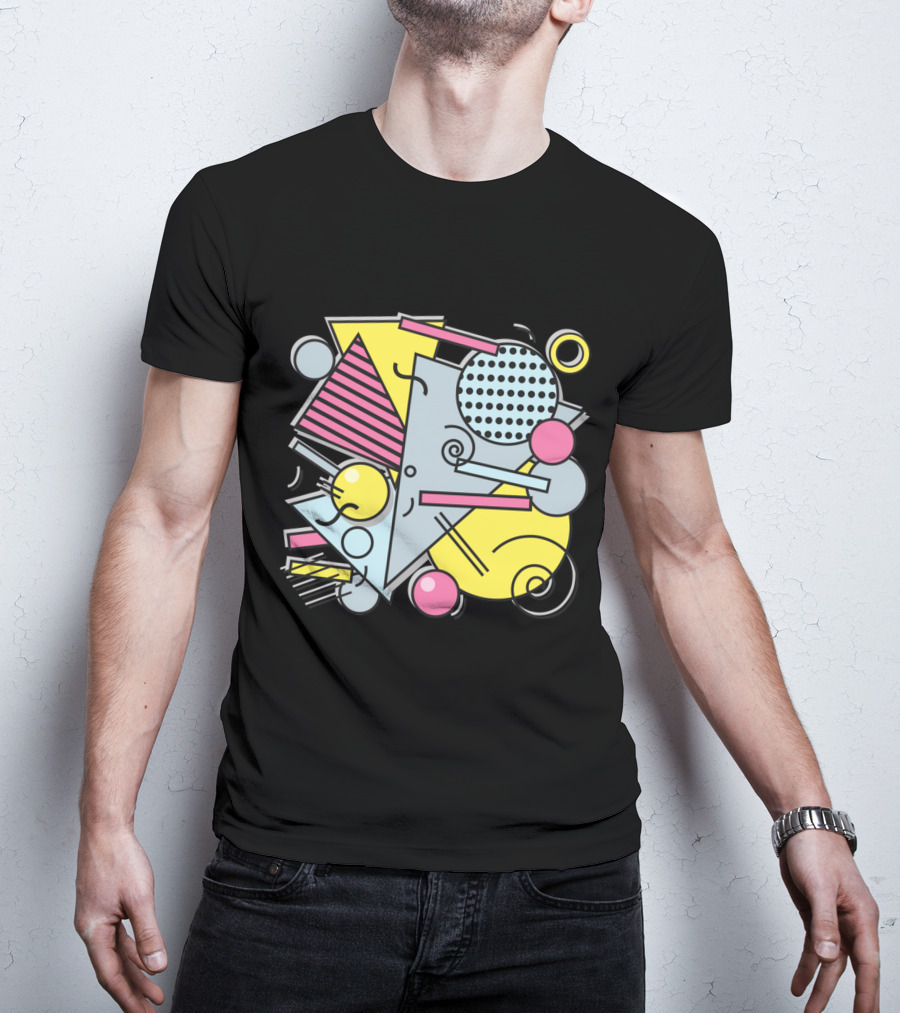80s Memphis Geometric Abstract Shapes T-Shirt