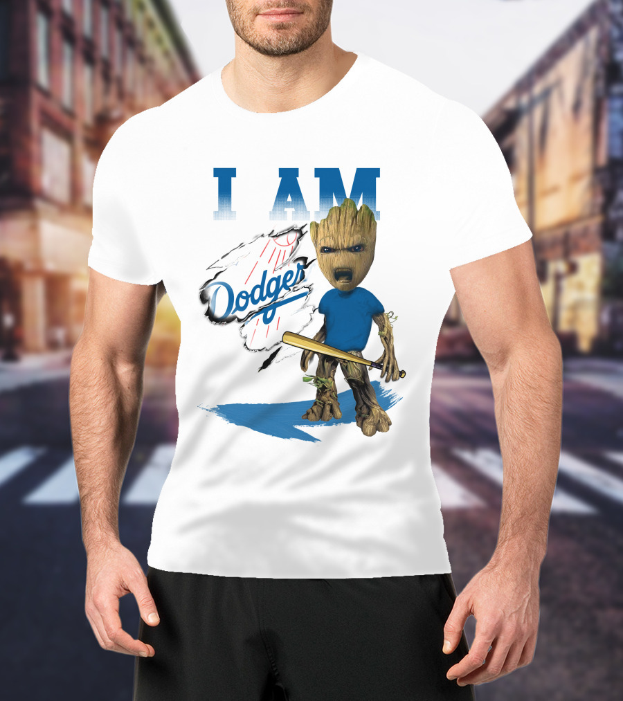 I Am Groot Dodgers Baseball T-Shirt