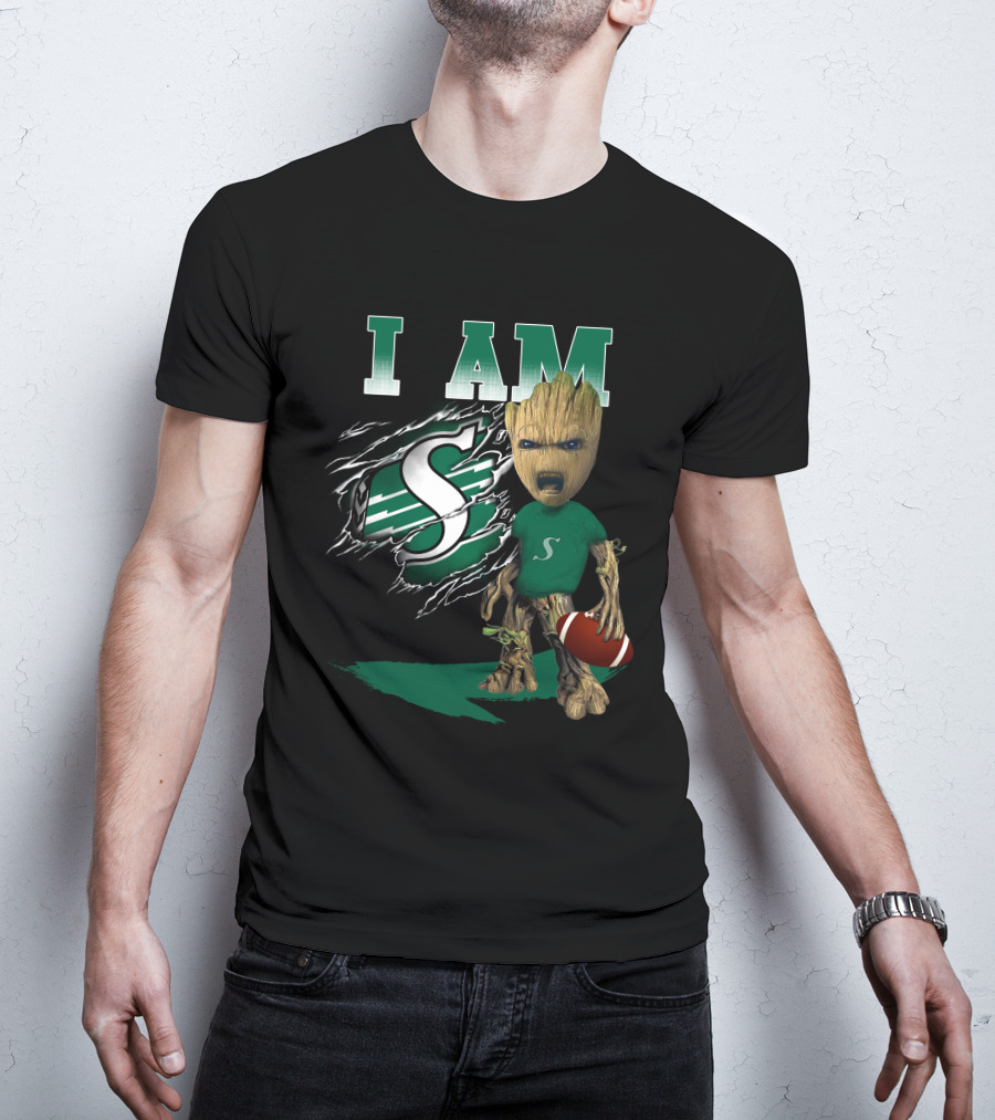 I AM Saskatchewan Roughriders Football Groot Fan T-Shirt