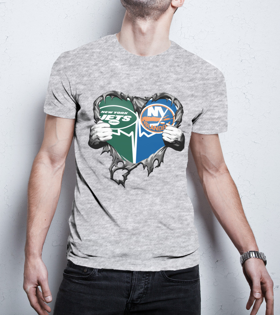 New York Jets And Islanders It’s In My Heart T-Shirt