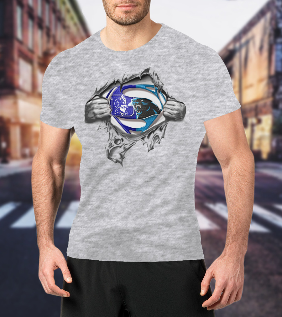 Panthers Devils Superman Logo Mashup T-Shirt