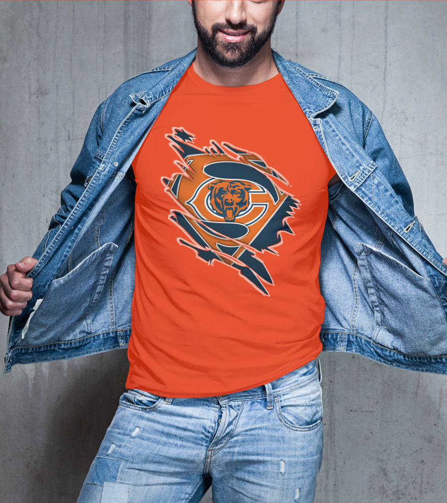 Chicago Bears Superman Logo Fusion T-Shirt