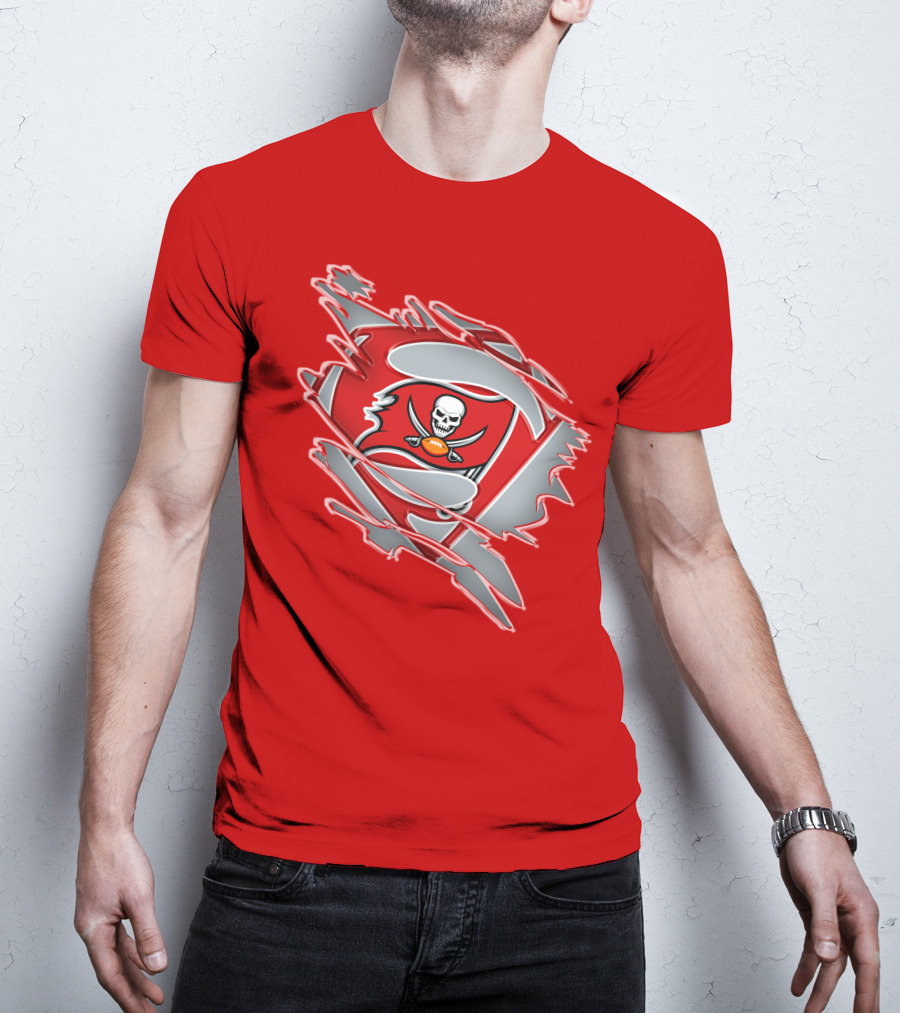 Buccaneers Super Man Nfl Logo Fusion With Superman T-Shirt