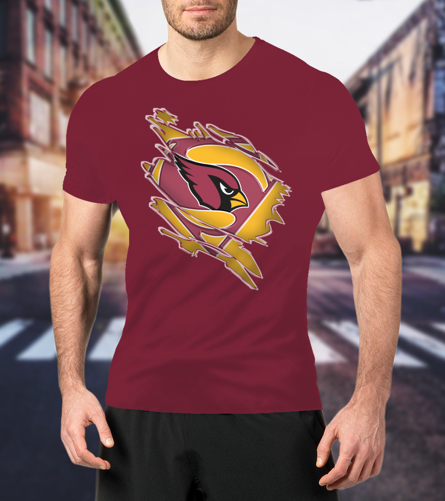 Arizona Cardinals Superman Logo Mashup T-Shirt