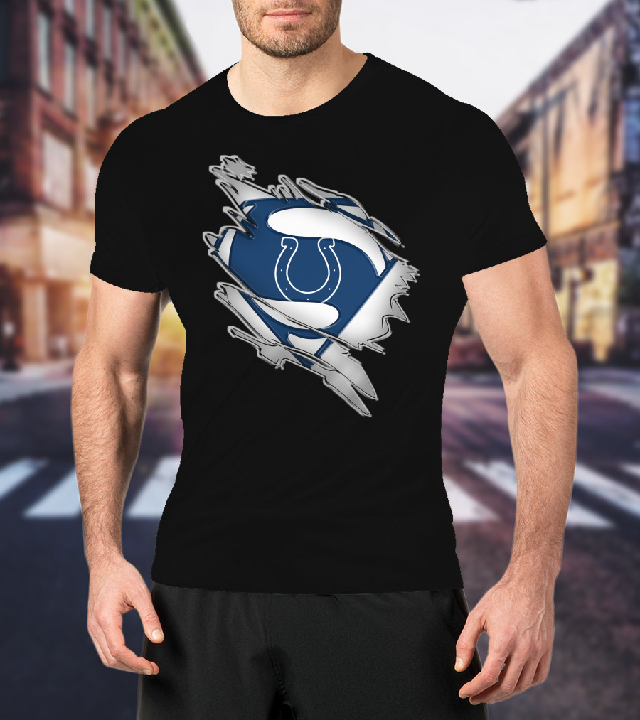 Colts Super Logo Tear Texture T-Shirt