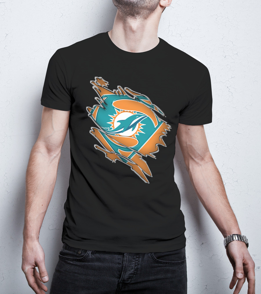 Miami Dolphins Superman Logo Fusion T-Shirt