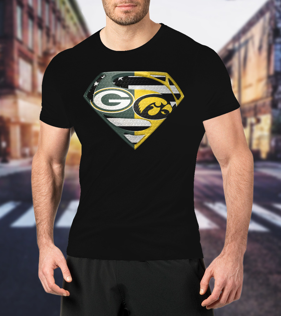 Green Bay Packers Iowa Hawkeyes Super Shield Combo T-Shirt