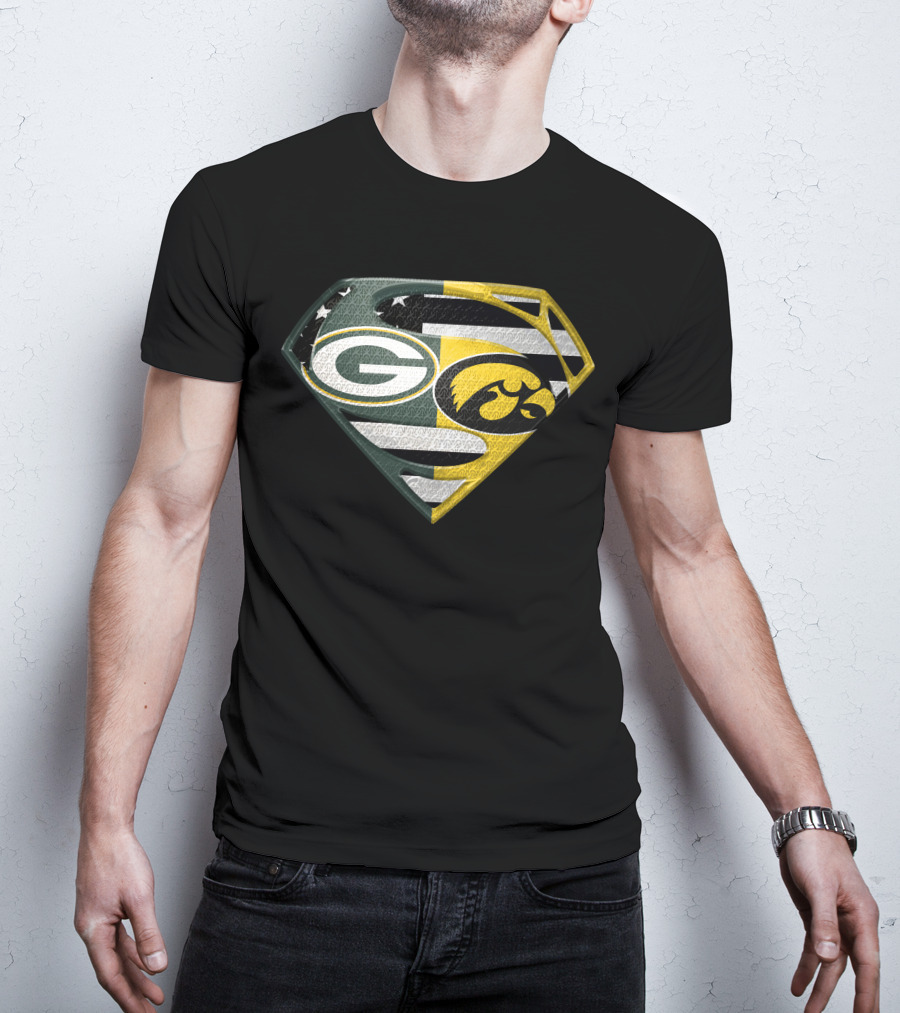 Green Bay Packers Iowa Hawkeyes Super Shield Combo T-Shirt