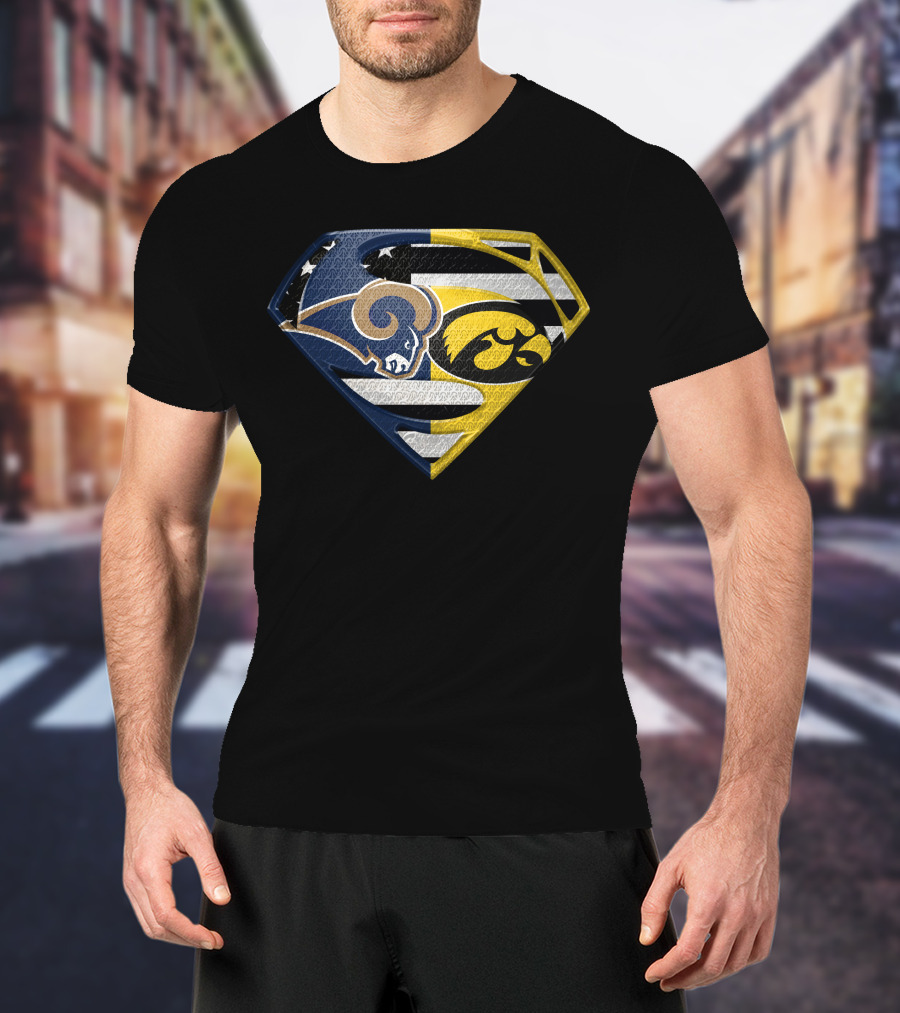 Los Angeles Rams Iowa Hawkeyes Superhero Mashup Spm T-Shirt
