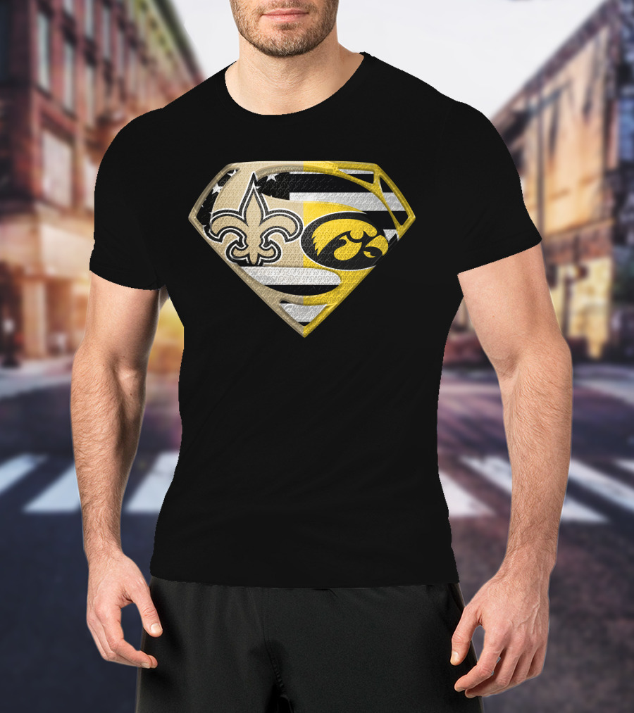 New Orleans Saints Iowa Hawkeyes Super Shield Spm T-Shirt