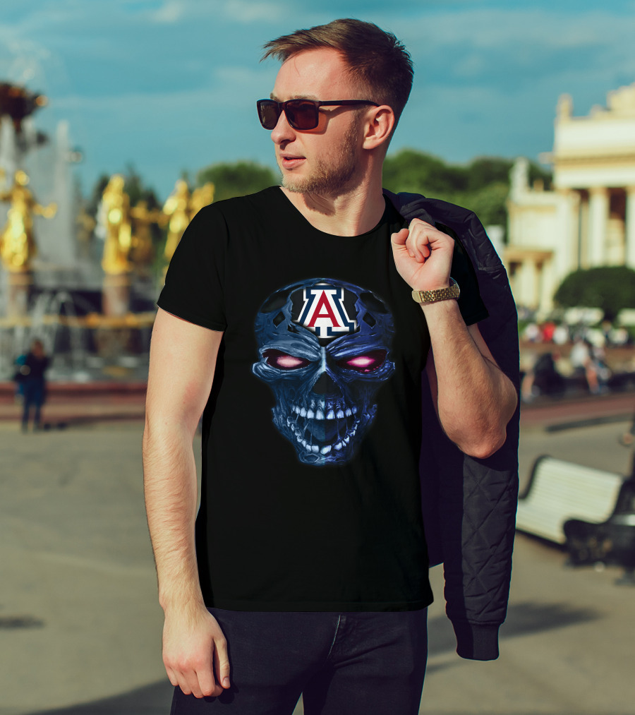 Arizona Wildcats Skull Logo Dark T-Shirt