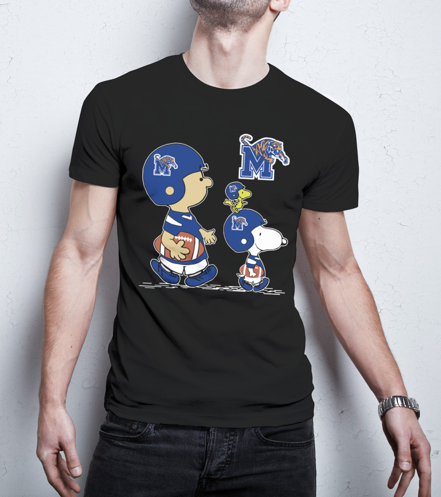 Memphis Tigers M Logo Football Characters T-Shirt