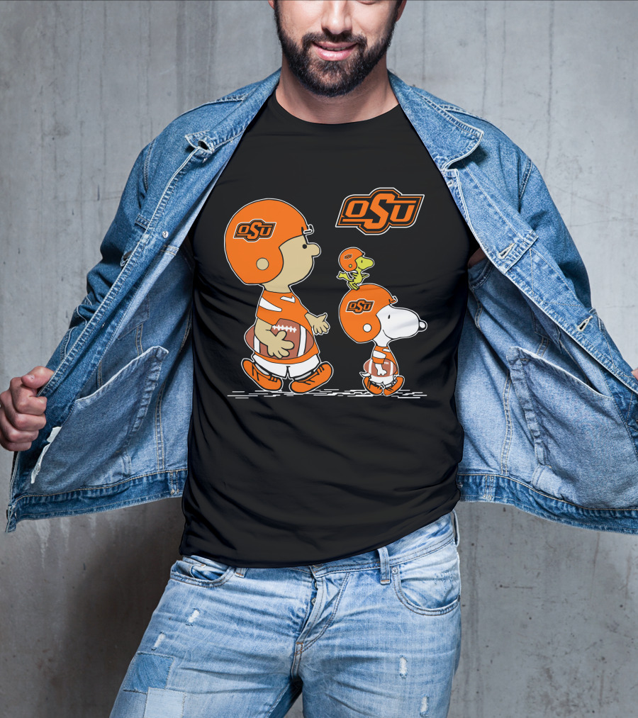OSU Oklahoma State Cowboys Football Characters T-Shirt