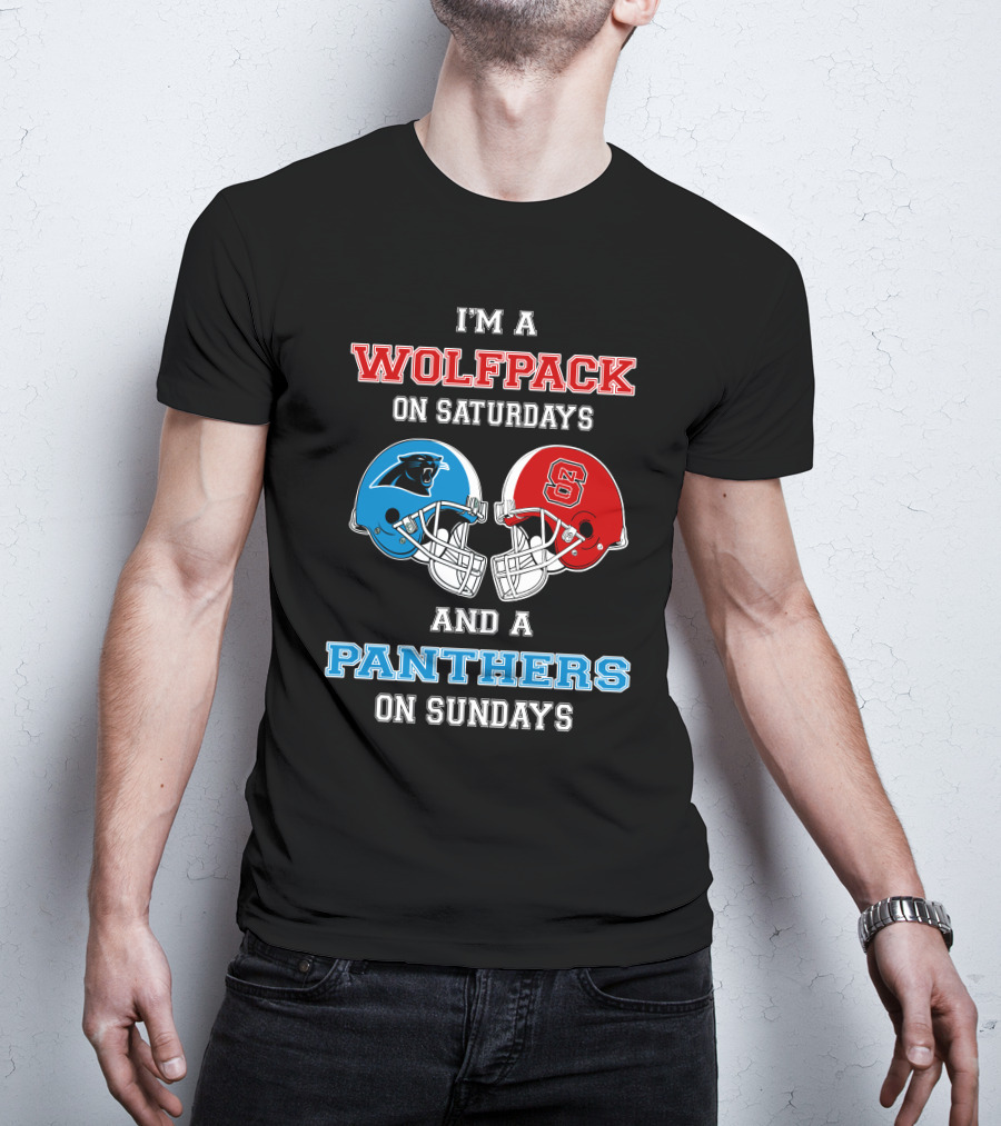 I'm A Wolfpack On Saturdays And A Panthers On Sundays T-Shirt