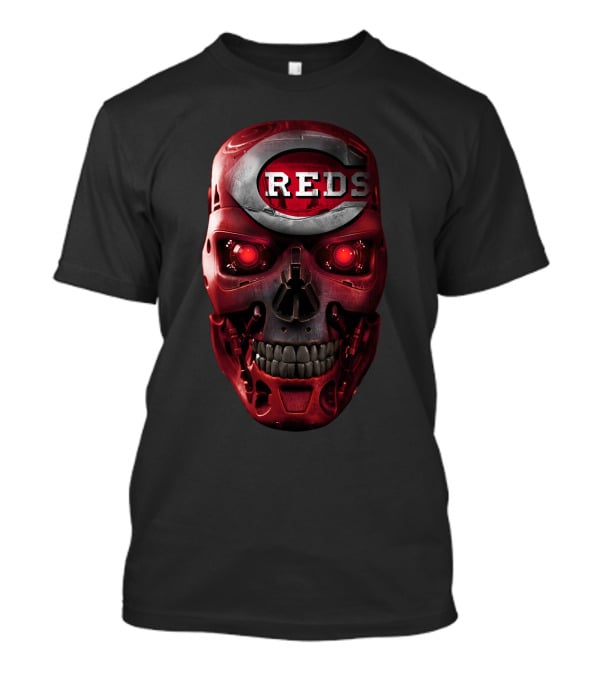 Cincinnati Reds Terminator Skull T-Shirt