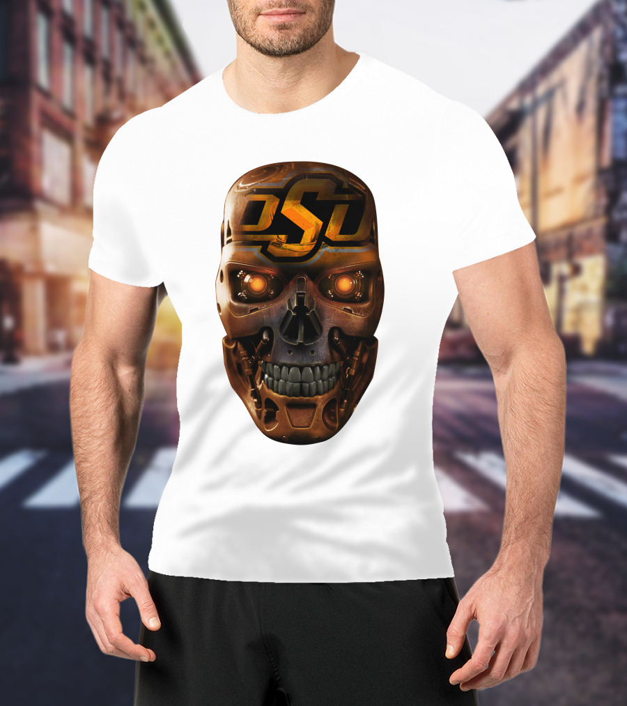 OSU Cowboys Skull Mechanic T-Shirt