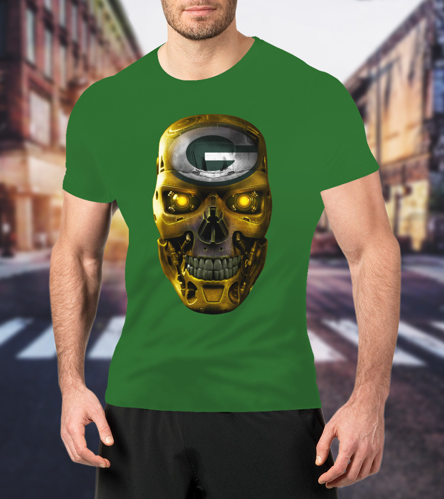 Skull Packers With Green Bay Faceplate T-Shirt