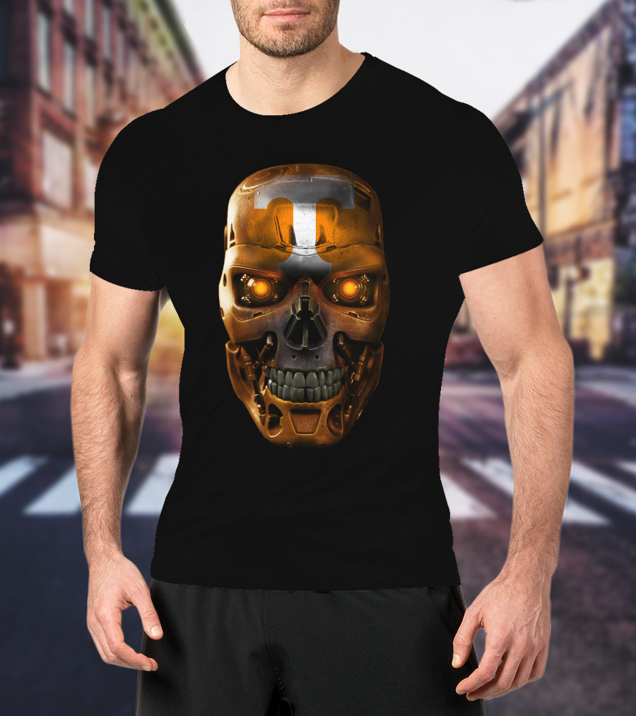 Skull Volunteers Terminator Tennessee Football Ai T-Shirt