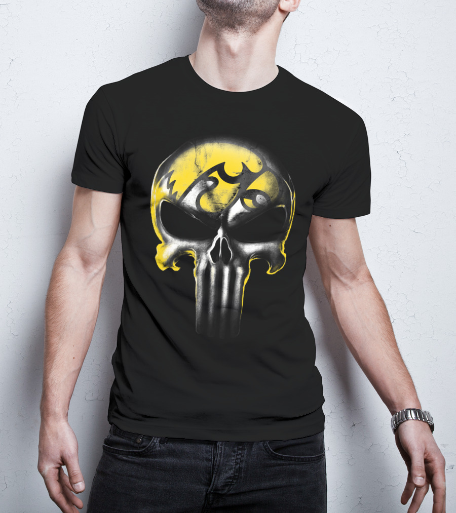 Punisher Skull Iowa Hawkeyes T-Shirt