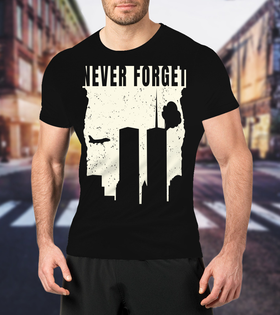 Never Forget 11Th Attacks Twin Towers Memorial T-Shirt
