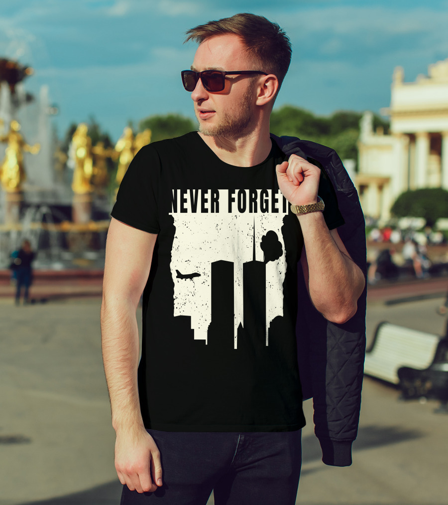 Never Forget 11Th Attacks Twin Towers Memorial T-Shirt