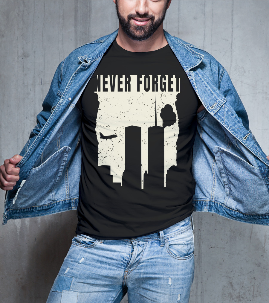 Never Forget 11Th Attacks Twin Towers Memorial T-Shirt