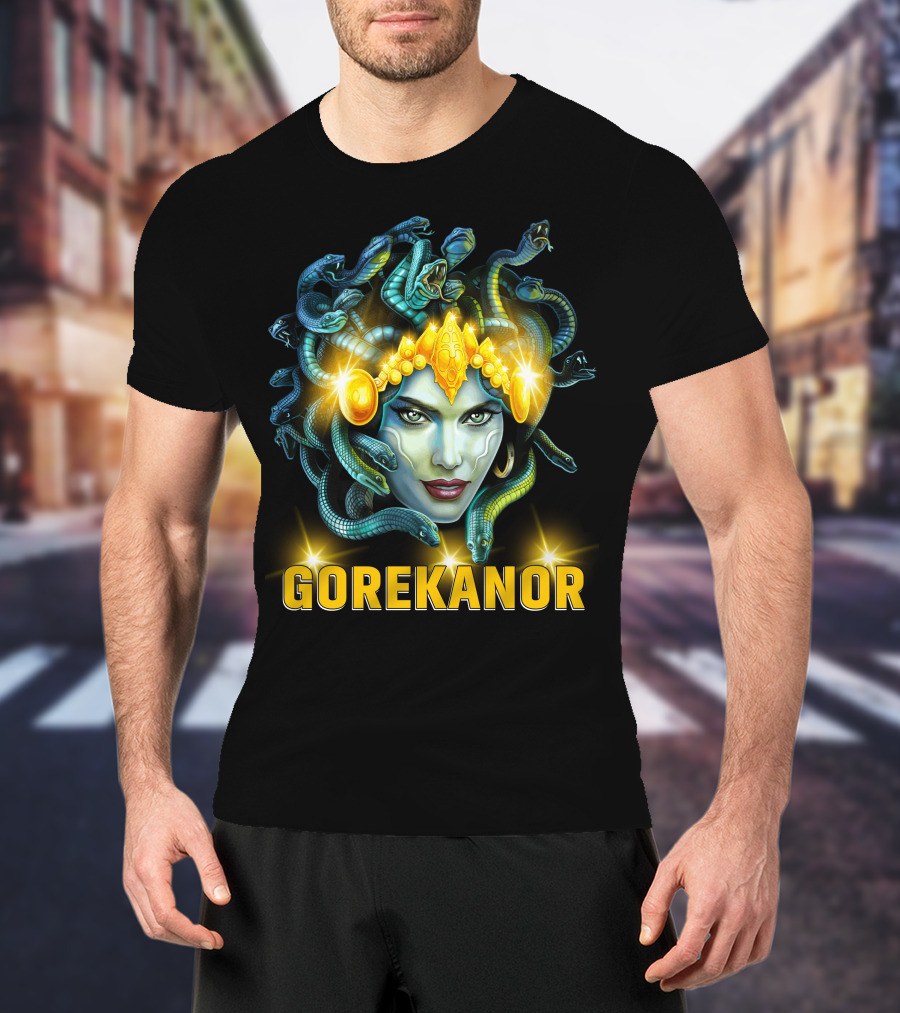 Gorekanor Medusa Snakes Mythical Crown Glamour T-Shirt