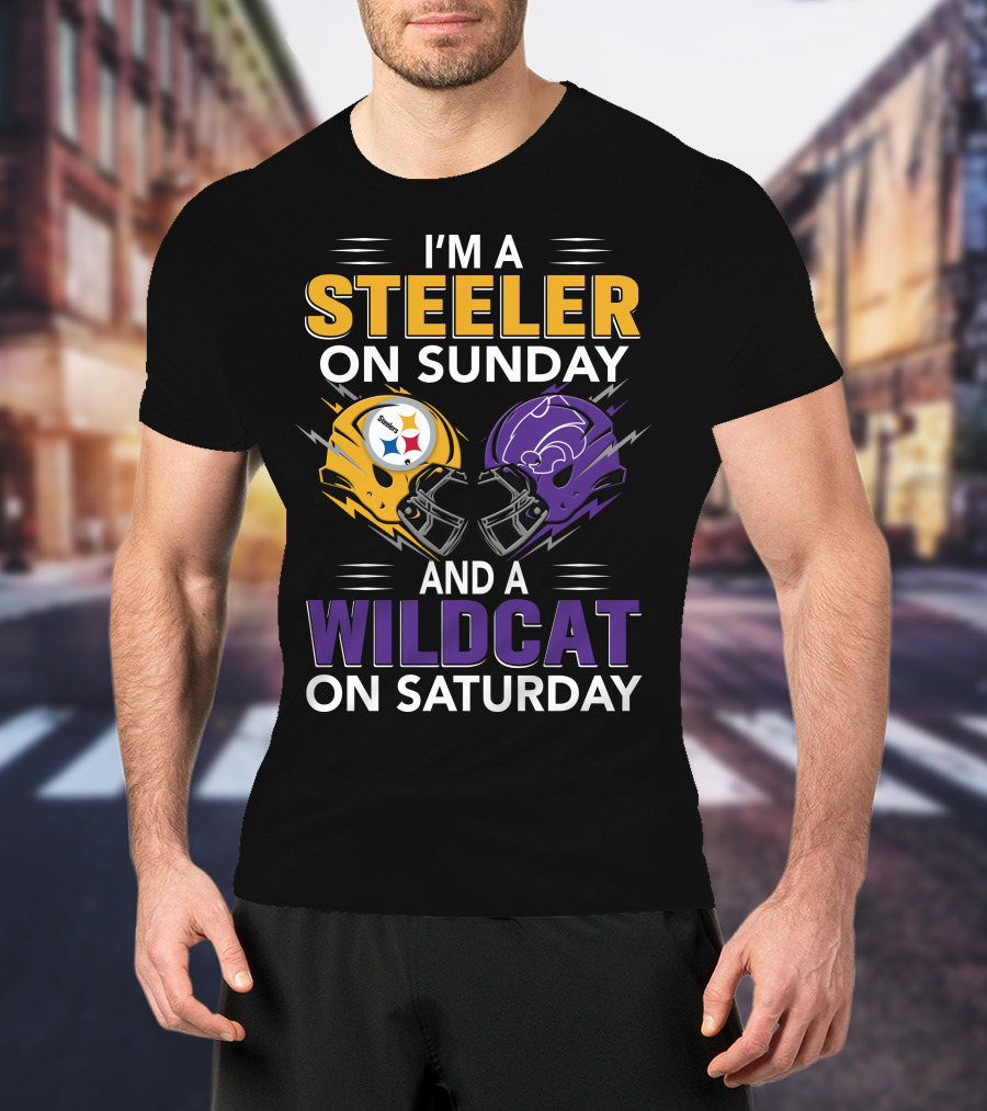 I'm A Steeler On Sunday And A Wildcat On Saturday T-Shirt