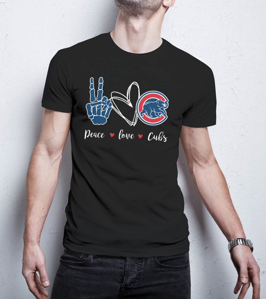Peace Love Cubs Chicago Cubs T-Shirt