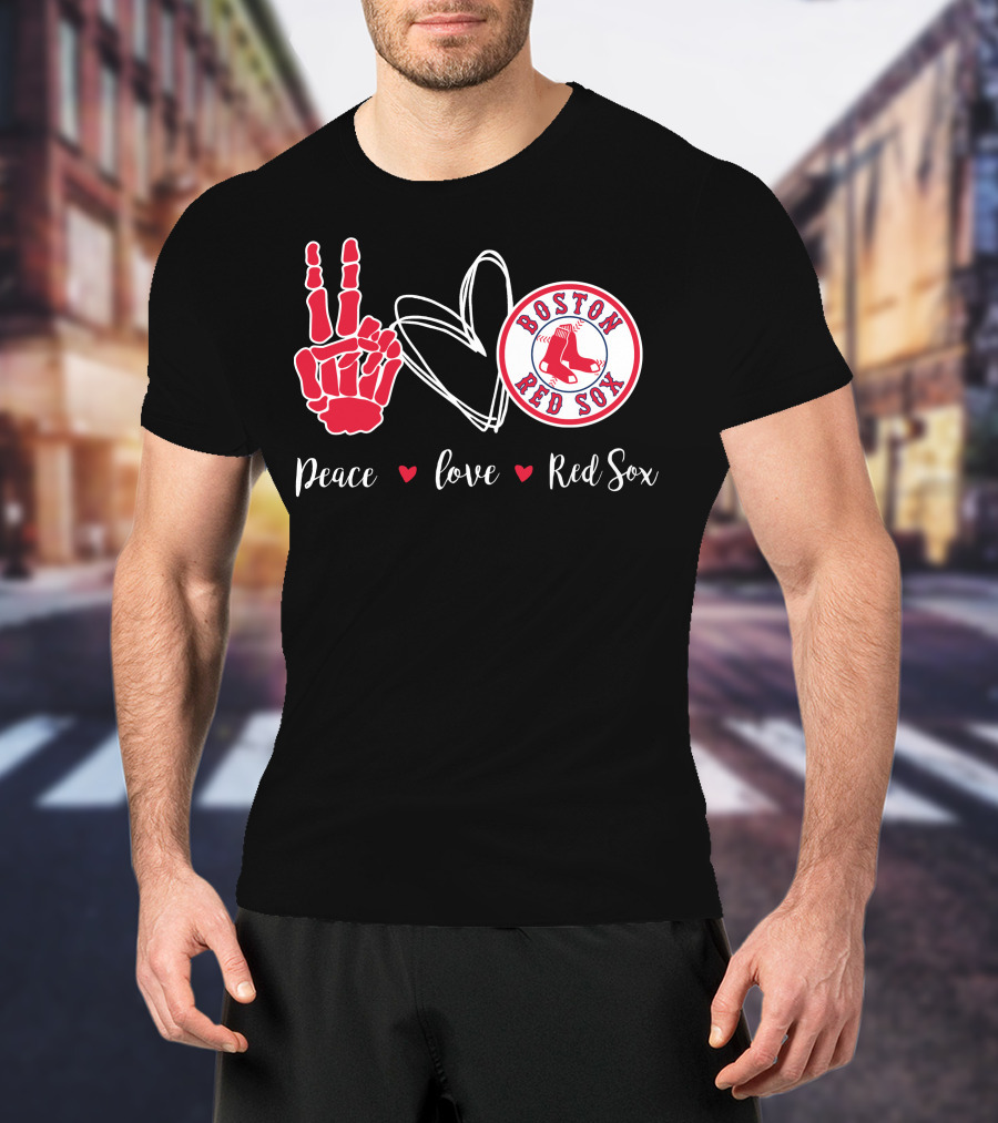 Peace Love Boston Red Sox T-Shirt