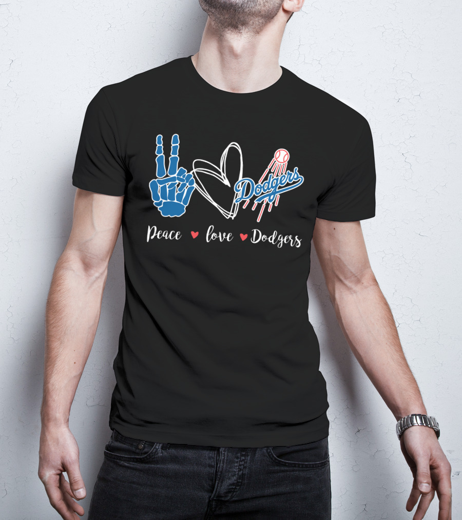 Peace Love Dodgers T-Shirt