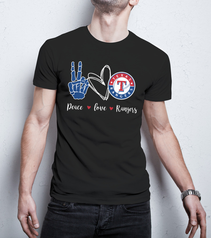 Peace Love Texas Rangers T-Shirt