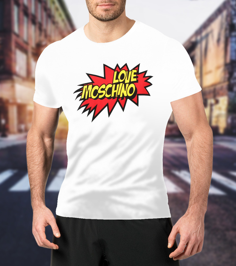 Love Moschino Comic Book Style Burst T-Shirt