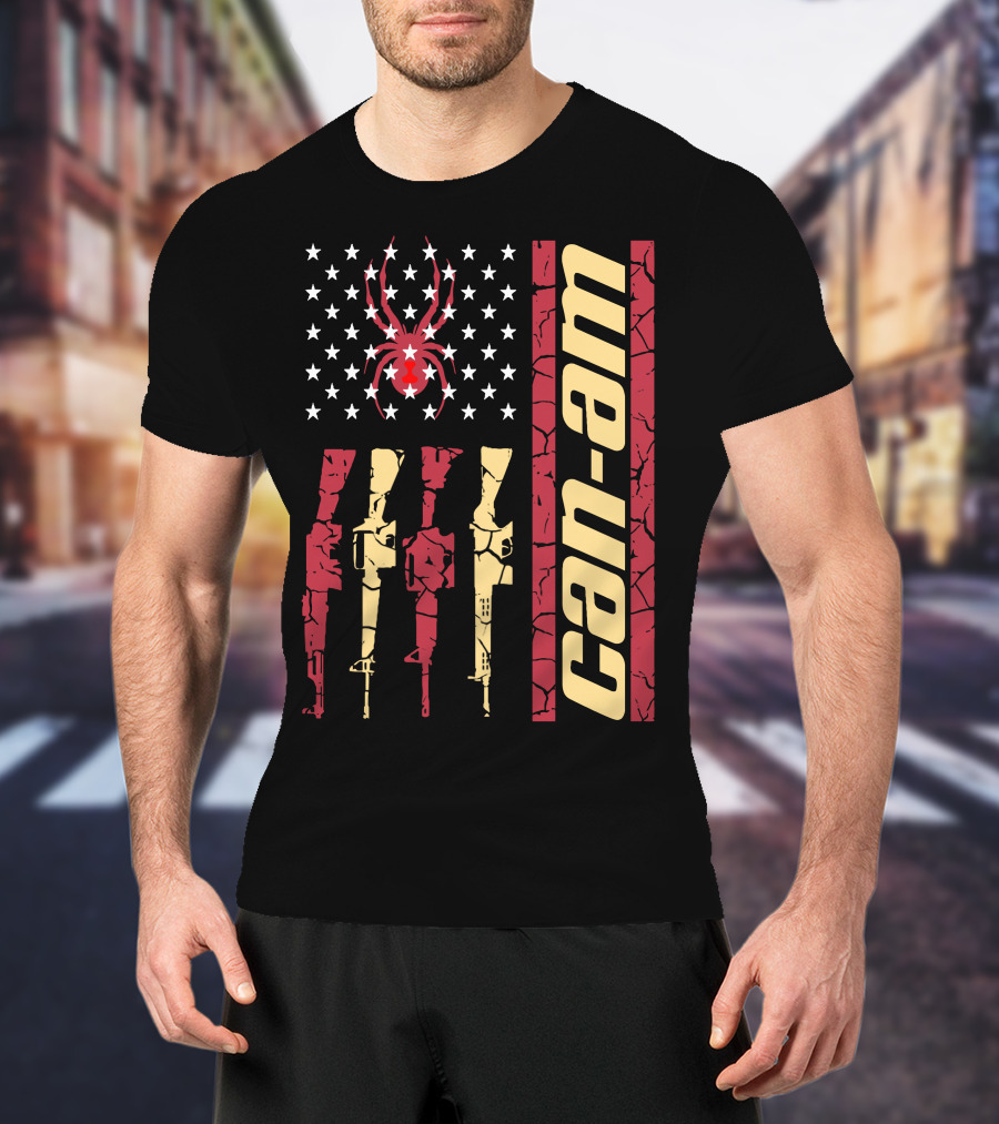 CAN-AM Spider Rifle American Flag T-Shirt