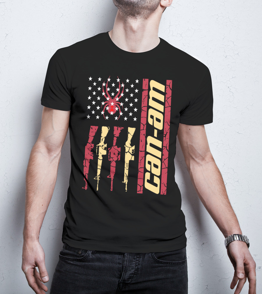 CAN-AM Spider Rifle American Flag T-Shirt