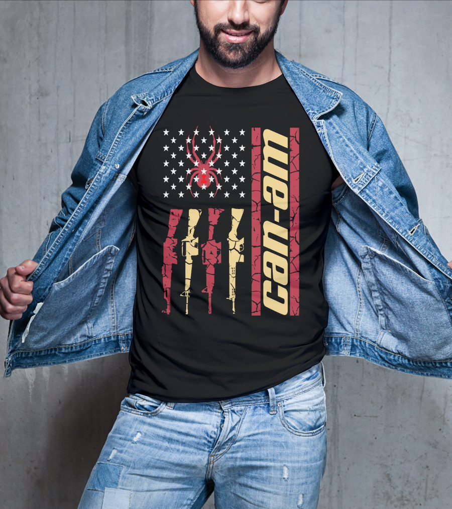 CAN-AM Spider Rifle American Flag T-Shirt
