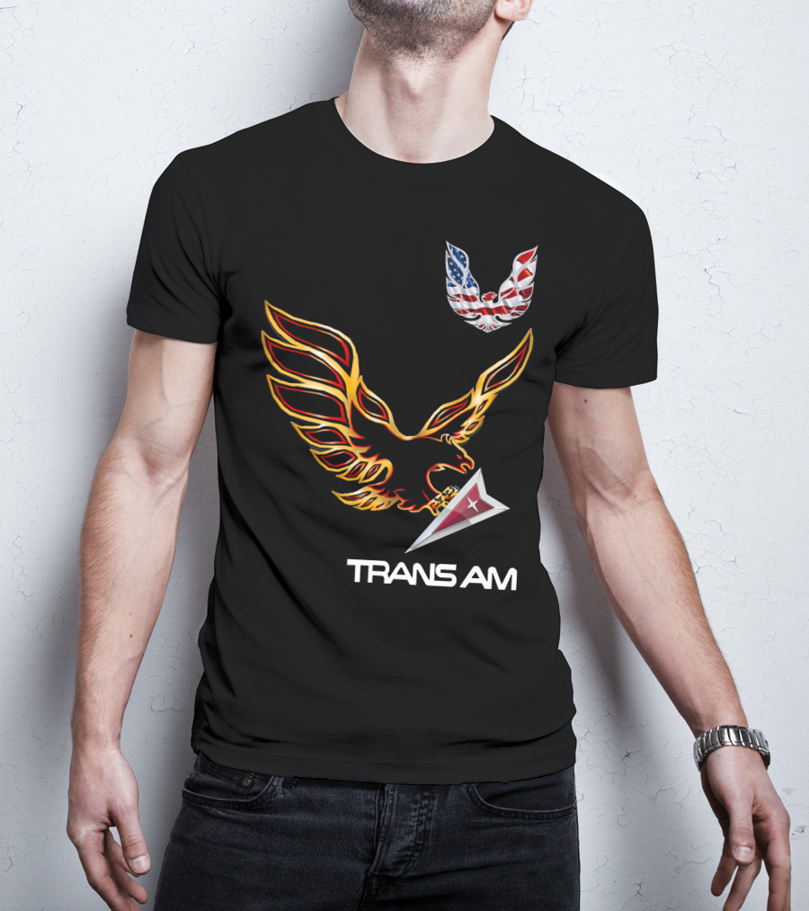 TRANSAM Firebird Eagle American Flag T-Shirt