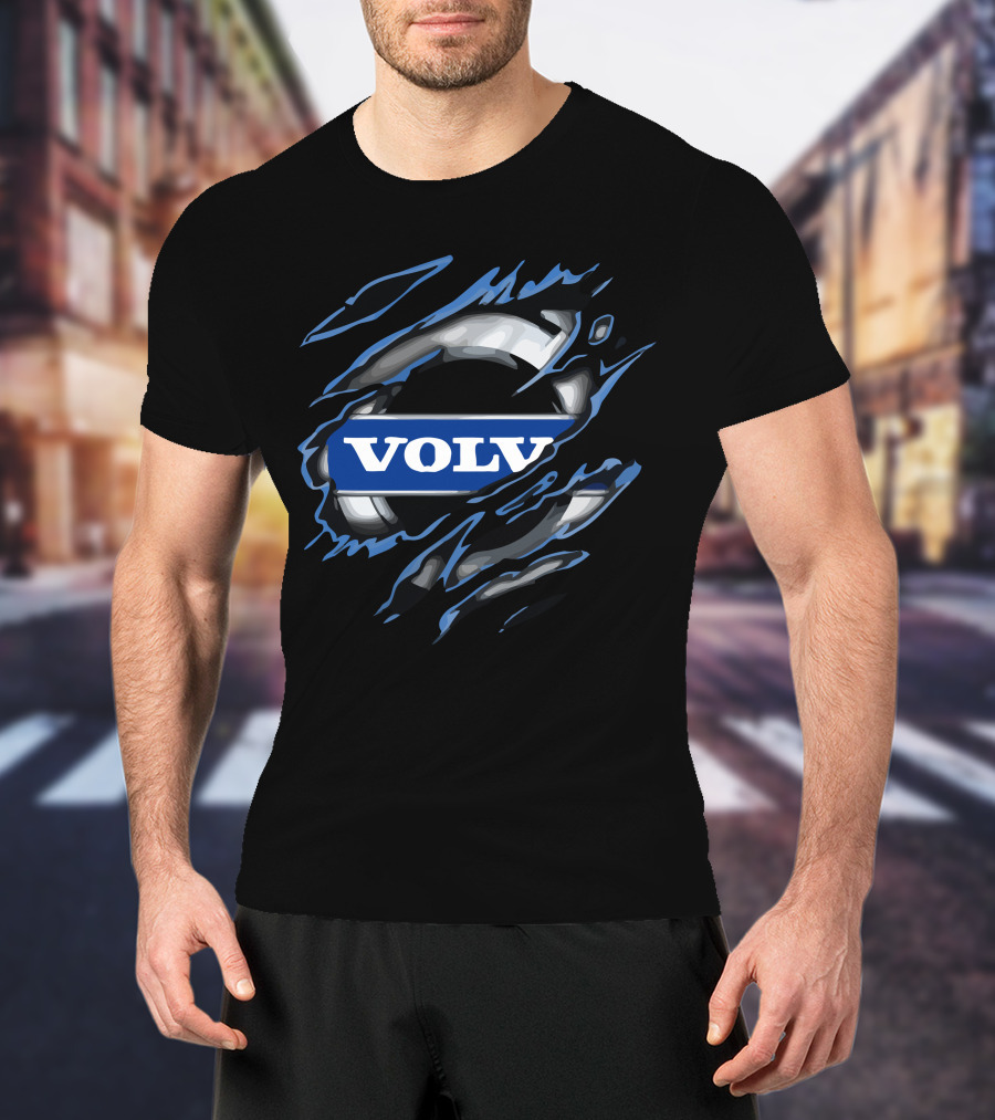 VOLVO Torn Metal Effect Automotive T-Shirt