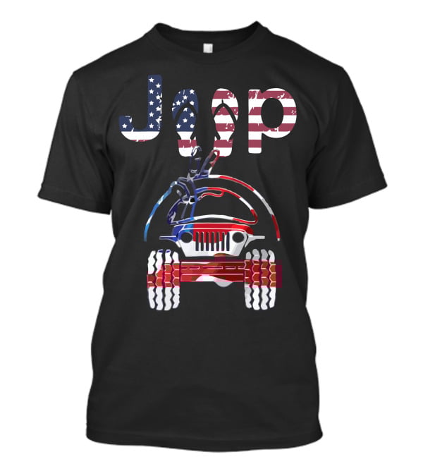 JEEP American Flag Off-Road Adventure T-Shirt