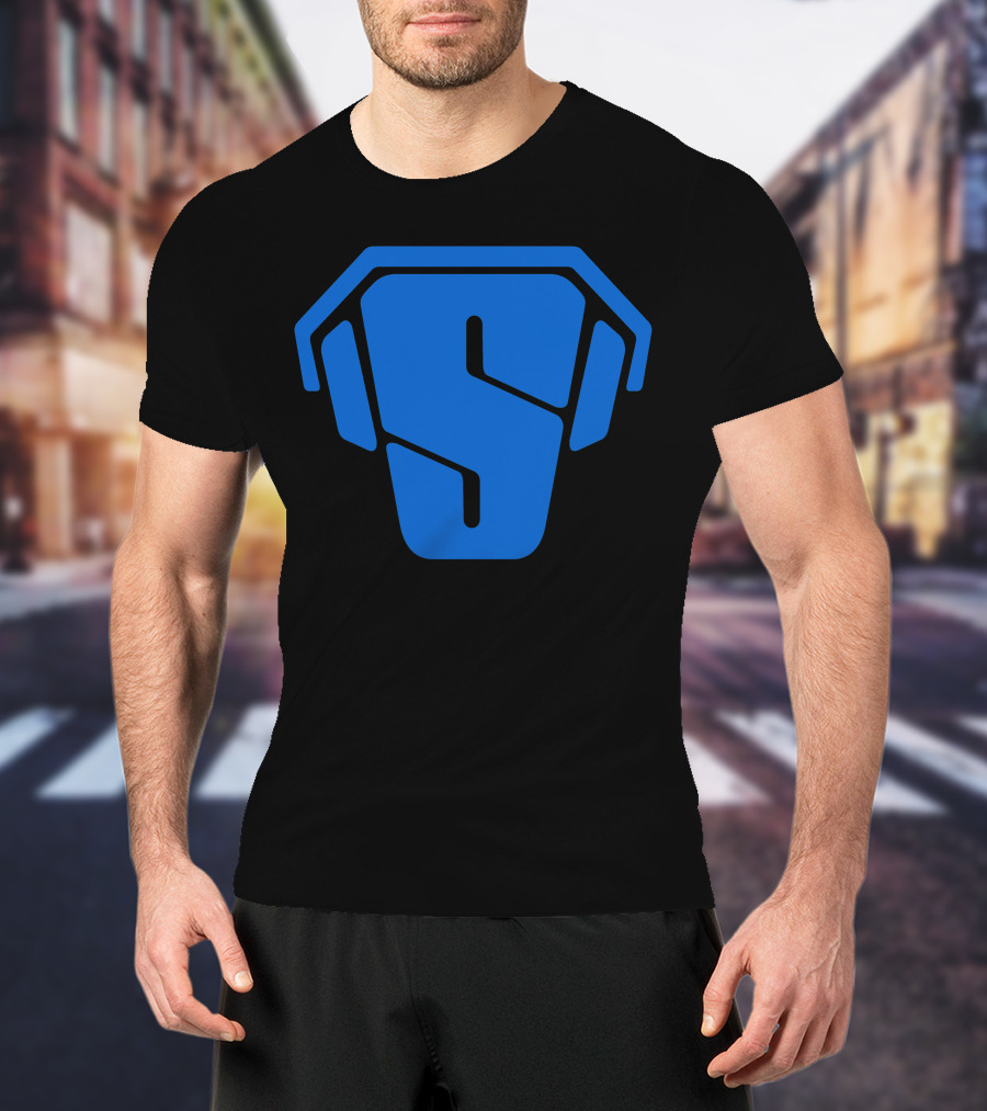 RS Blue Spartan Helmet Emblem T-Shirt